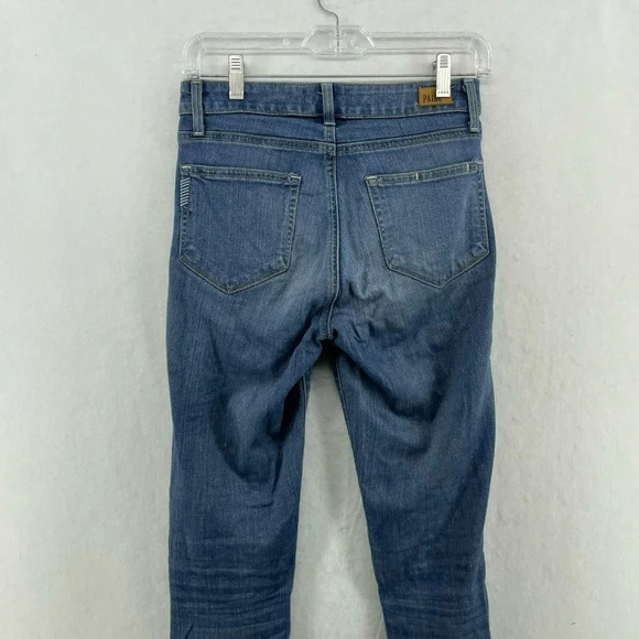 Paige Ankle Skinny Jeans Women's Sz 25 Blue Mid-Rise Medium Wash Stretch Denim - Picture 8 of 12